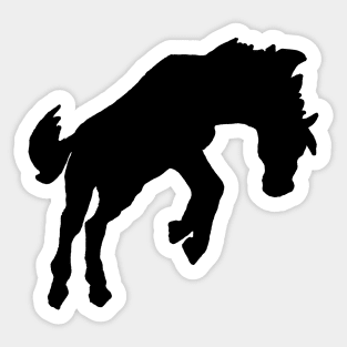 bucking horse black Sticker